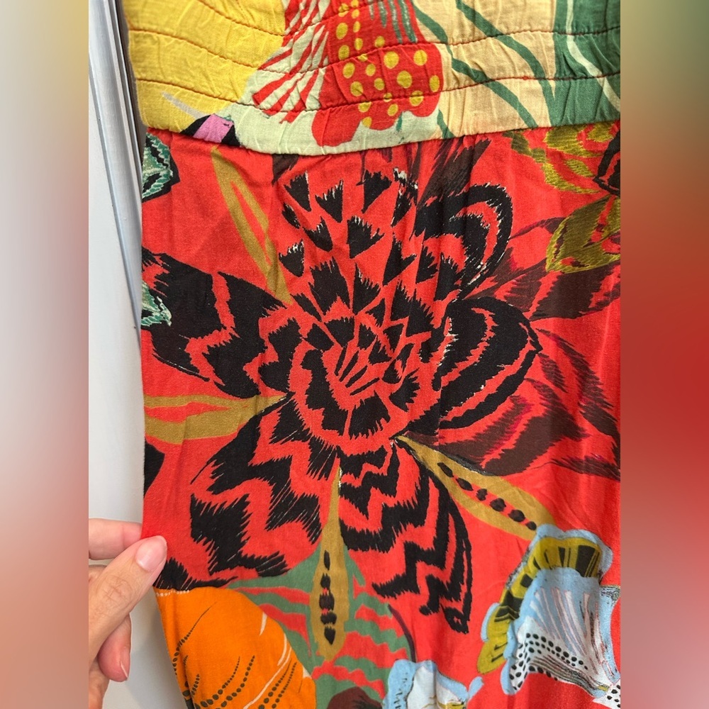 Aldomartins Burge Maxi Dress Vibrant Tropical Resort Coastal  Floral Size 6 S - Picture 10 of 15